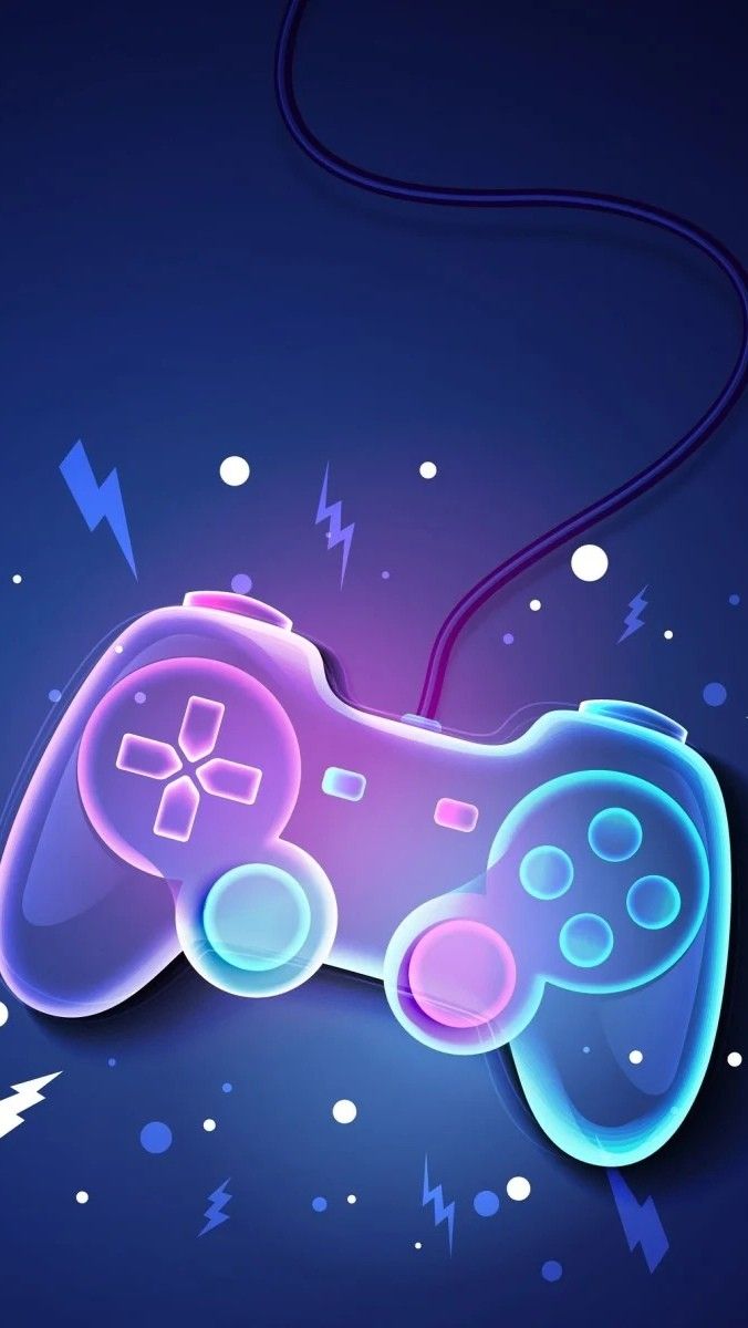 Neon Colored Gaming Wallpaper
