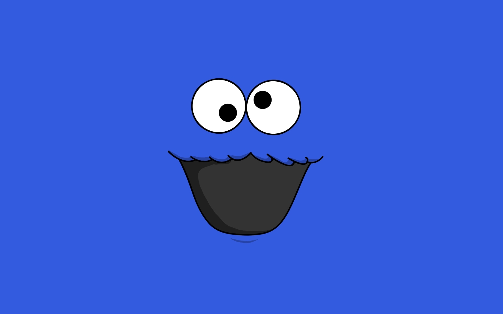 Funny Cookie Monster Sesame Street Smiles Wallpaper