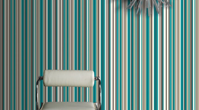 Arthouse Sophia Stripe Wallpaper Teal