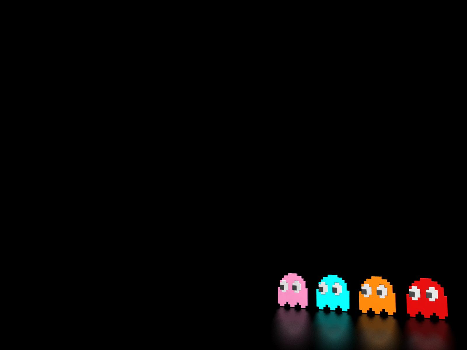 Little Pac Man Monsters Minimal HD Wallpaper