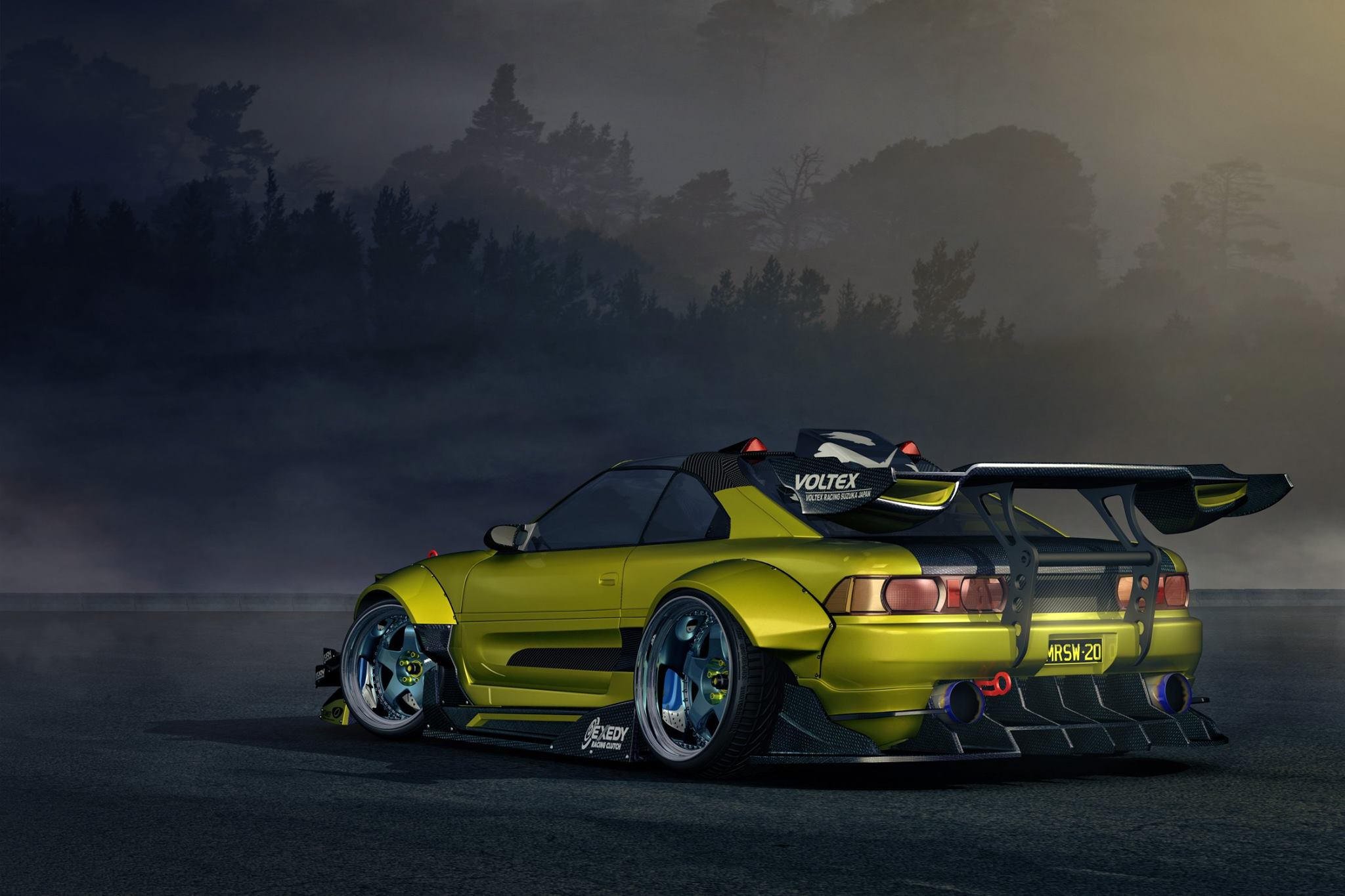 Toyota Mr2 Coupe Spider Japan Tuning Cars Wallpaper