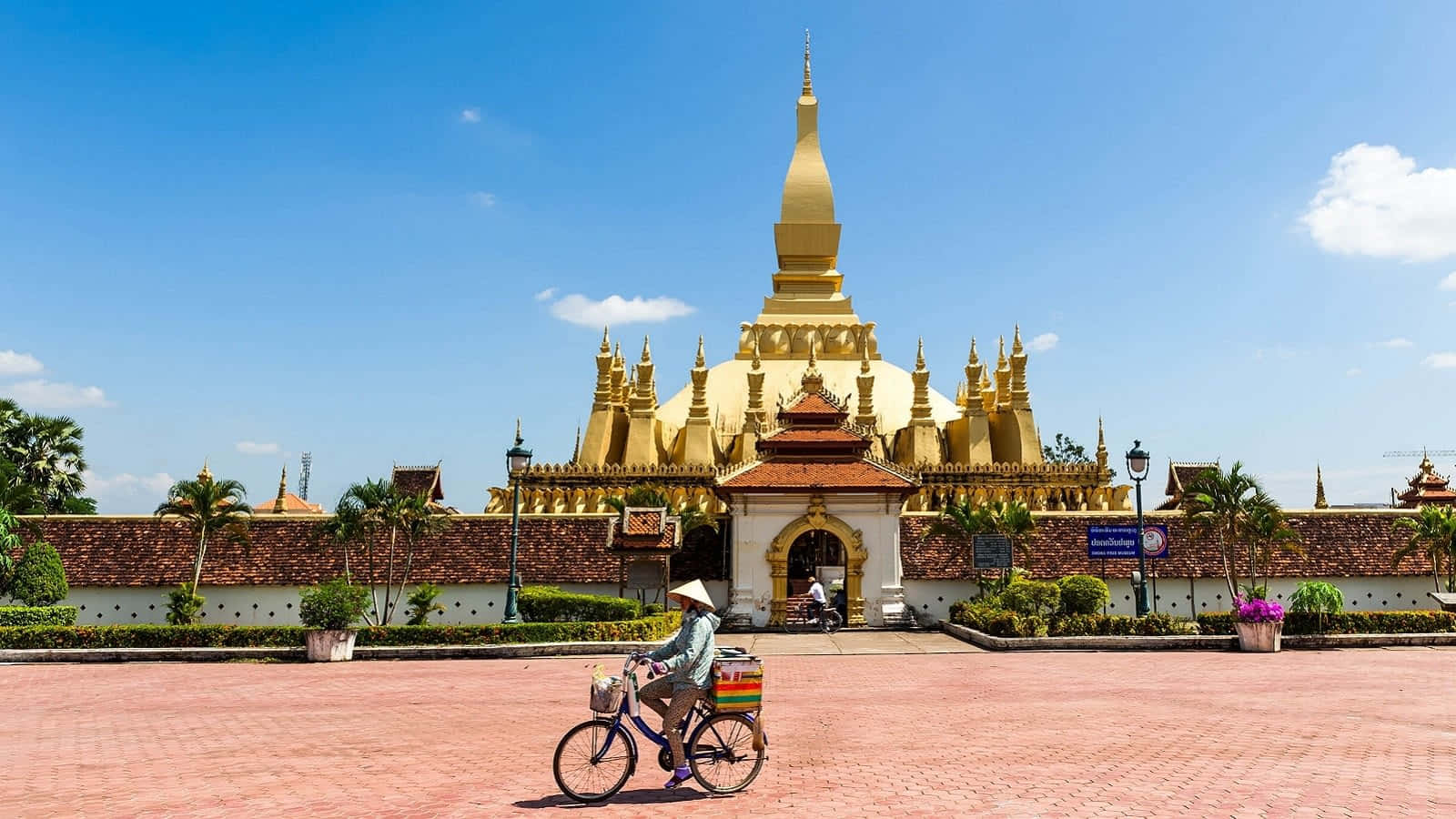 Man In Bike Vientiane Wallpaper