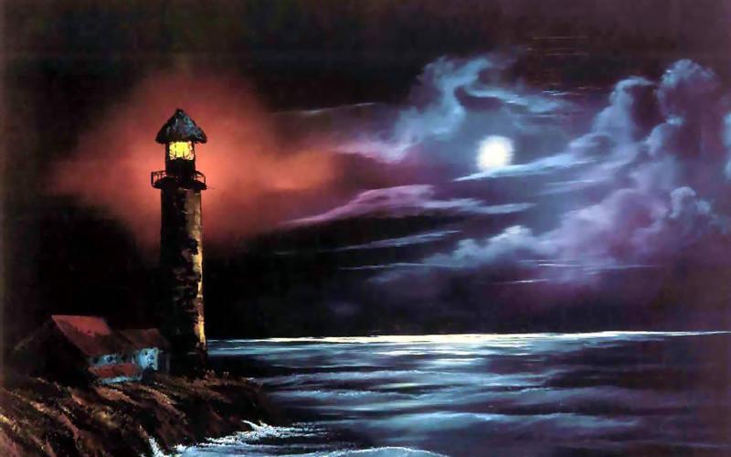 HD Lighthouse Stormy Night Wallpaper