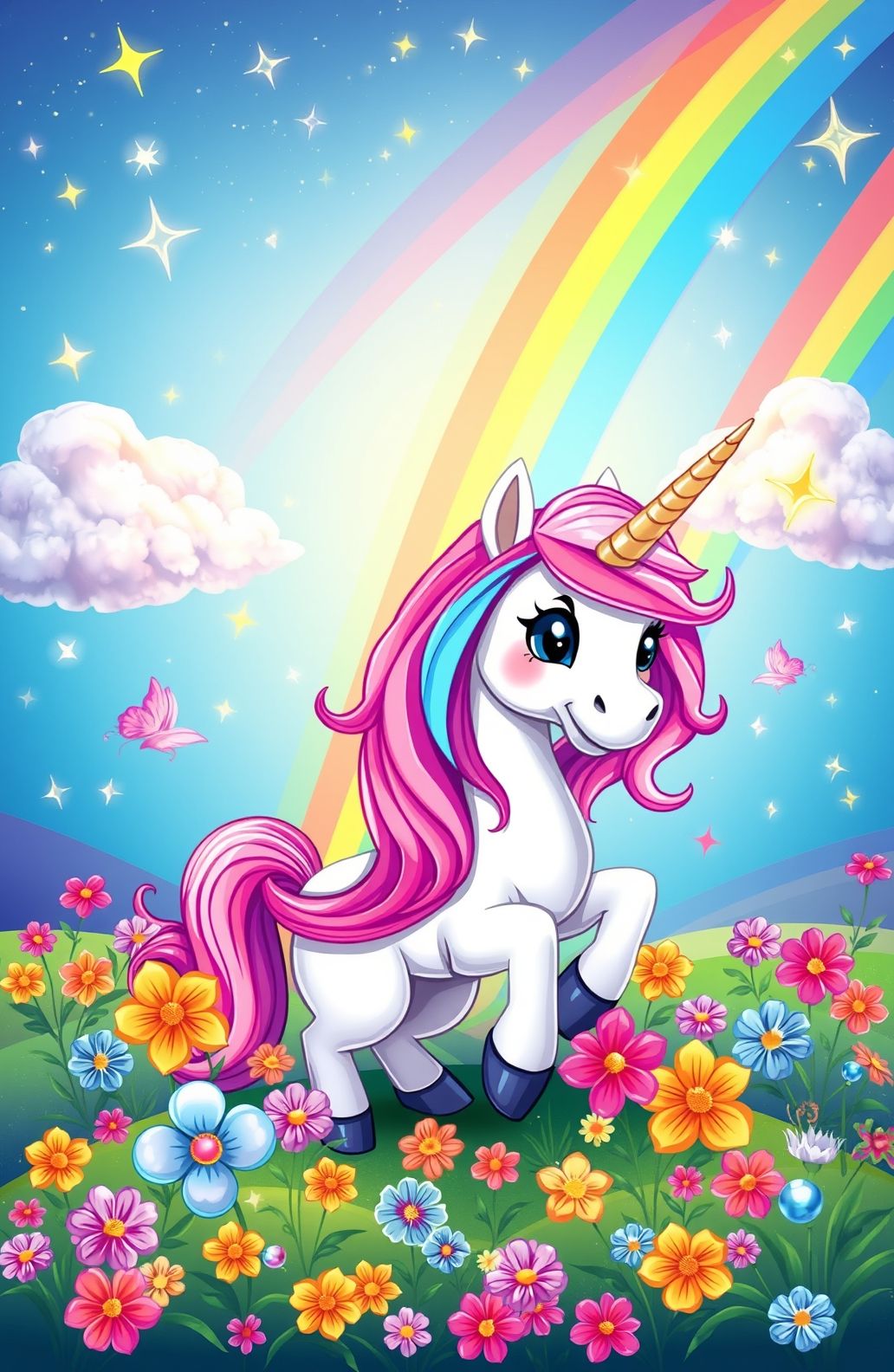 Cartoon Unicorn Wallpaper