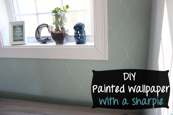 Diy Moroccan Tile Painted Wallpaper With A Sharpie Coupon Karma