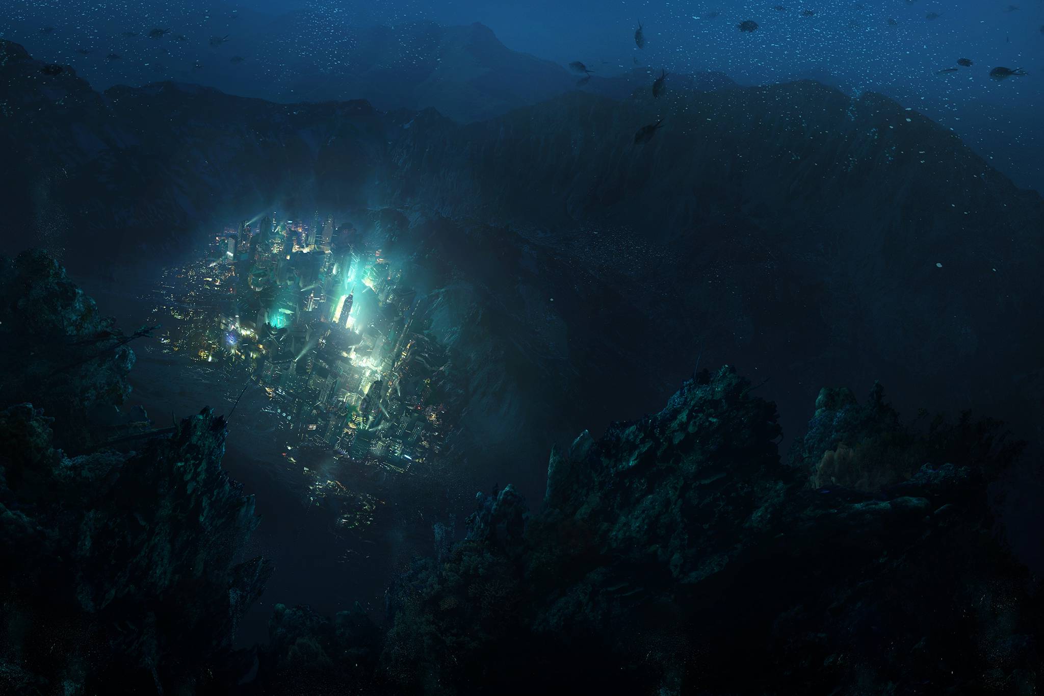 Rapture Water Sea Video Games Bioshock Wallpaper HD