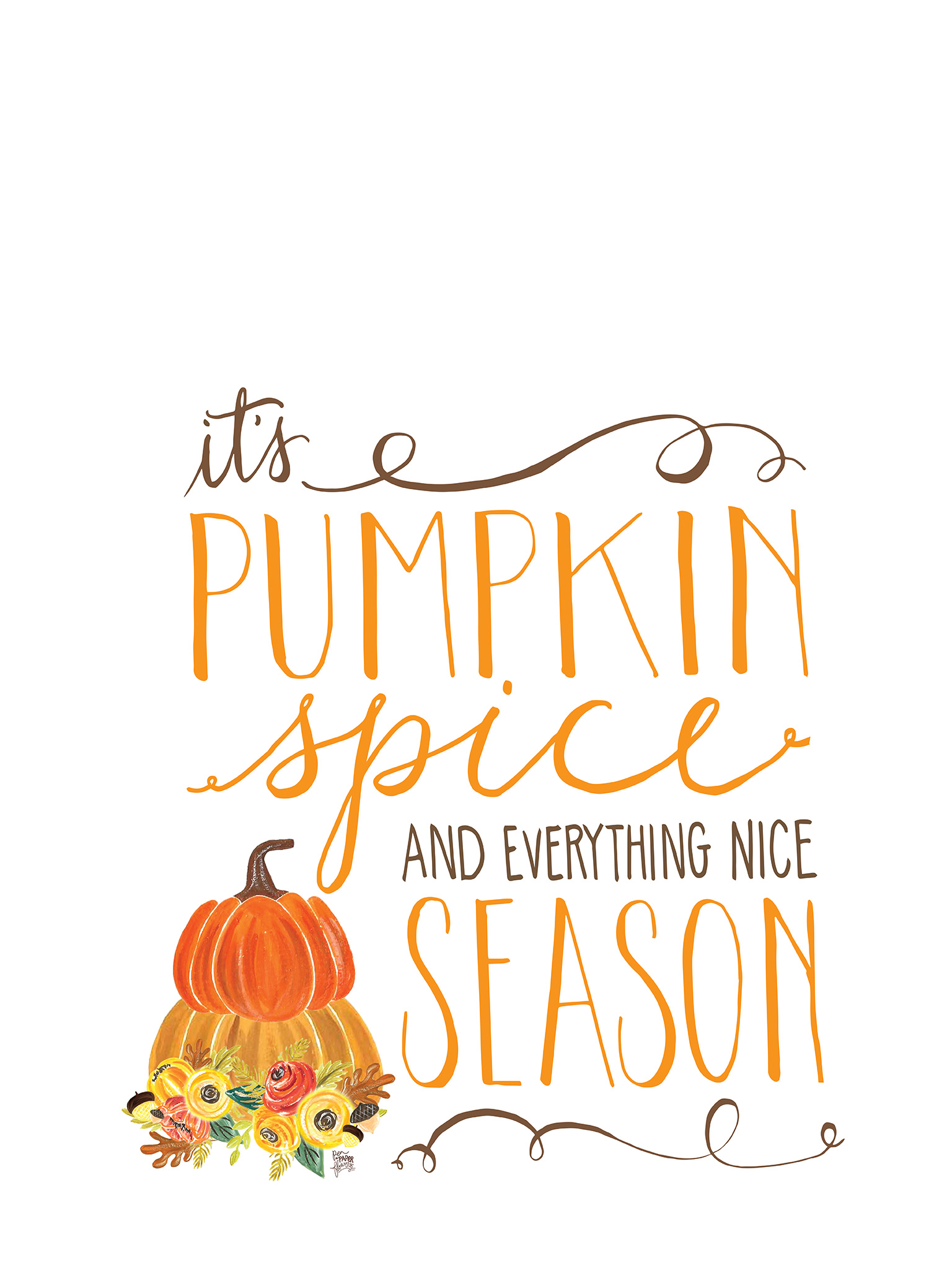 Pumpkin Spice Wallpaper iPad Jpg