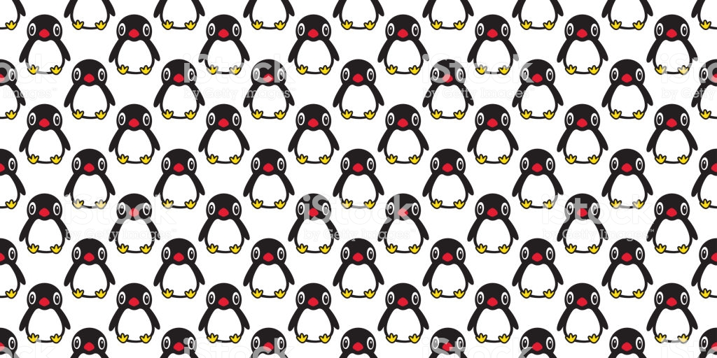 Penguin Seamless Pattern Vector Bird Cartoon Polar Bear Tile