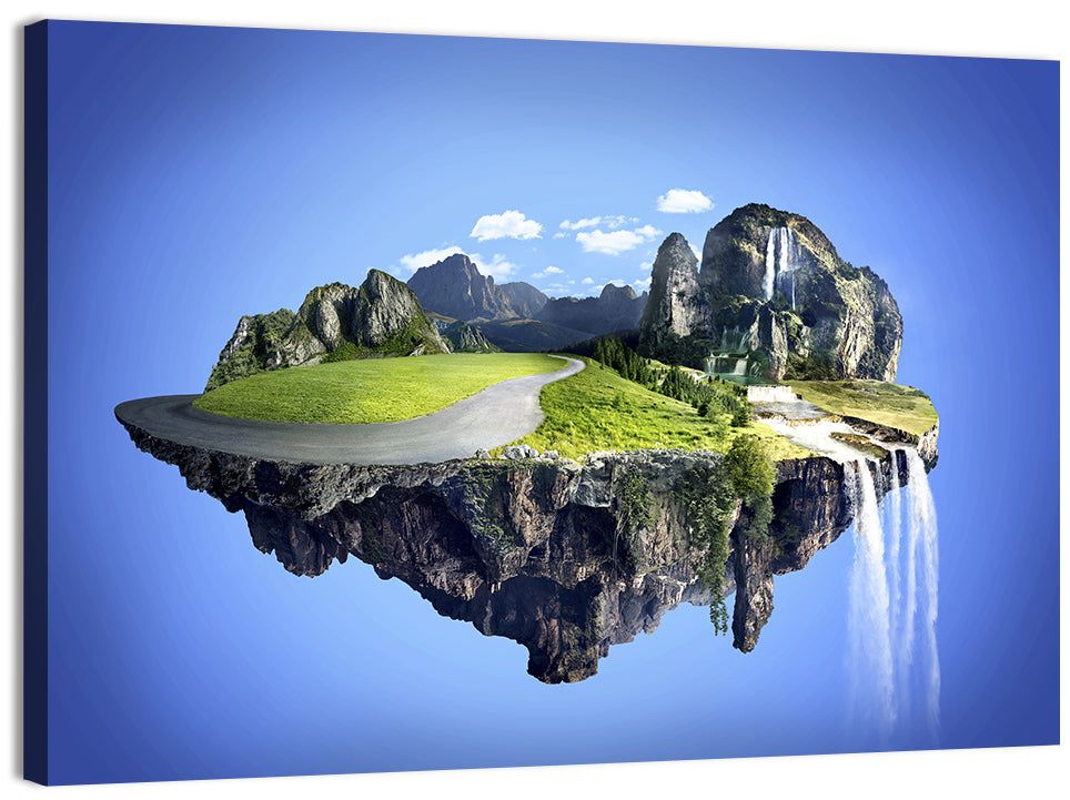 Floating Islands Concept Wall Art Wallpaper