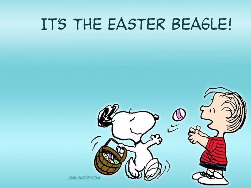 Easter Beagle Snoopy Giving Linus And Egg