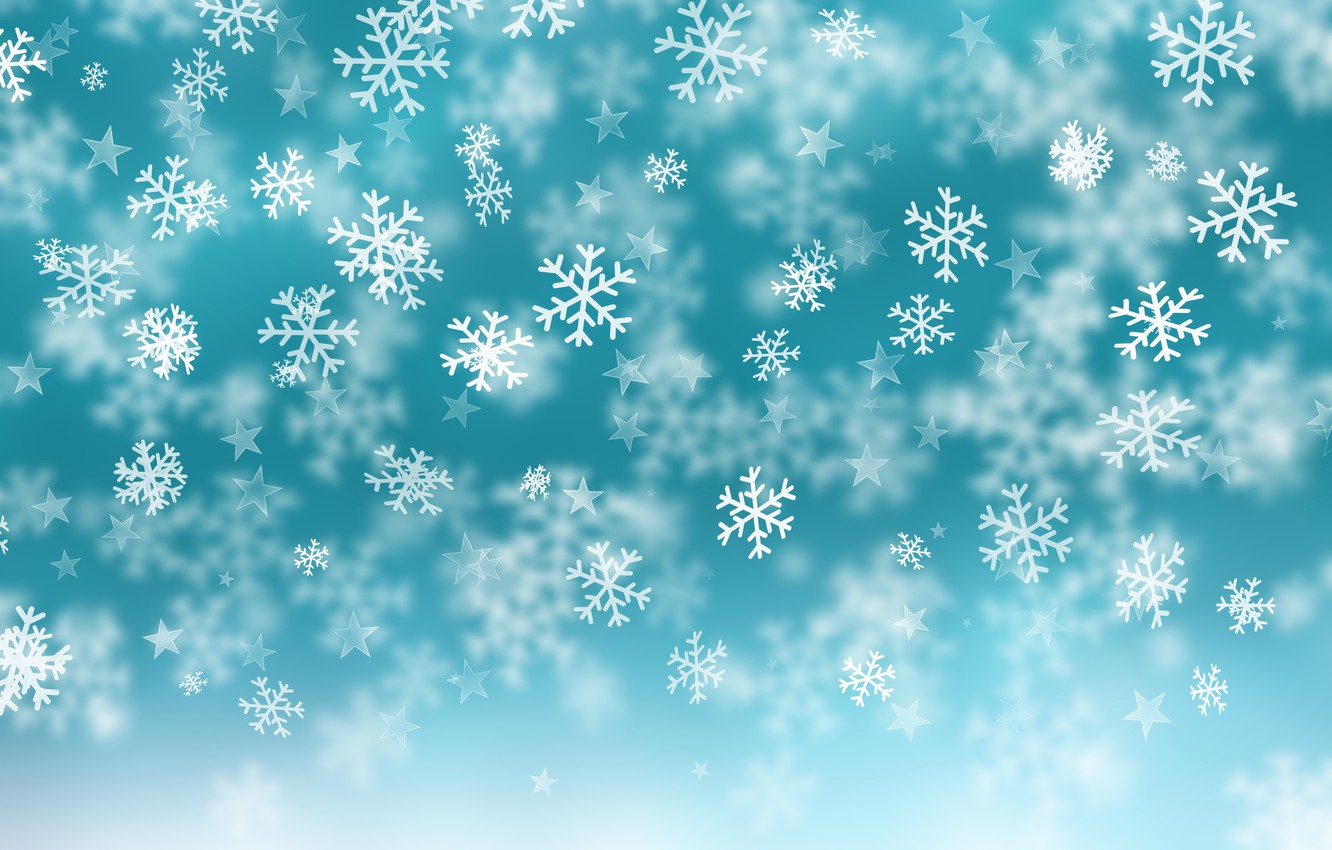 Wallpaper Winter Snow Snowflakes Background Blue Christmas