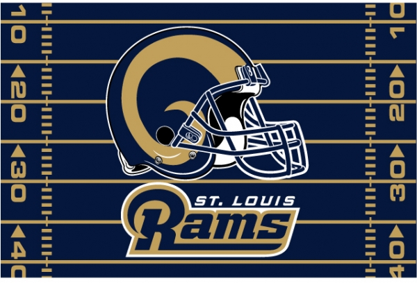 St Louis Rams Nfl X Tufted Rug