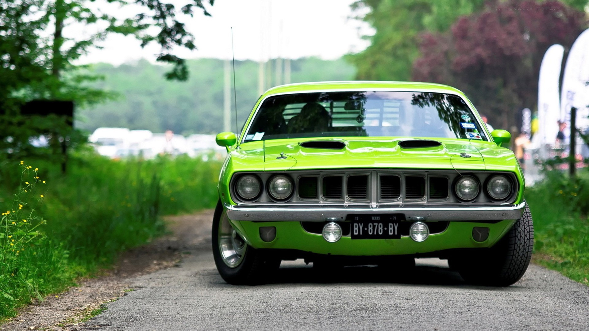Green Cars Vehicles Barracuda Plymouth Wallpaper Allwallpaper In