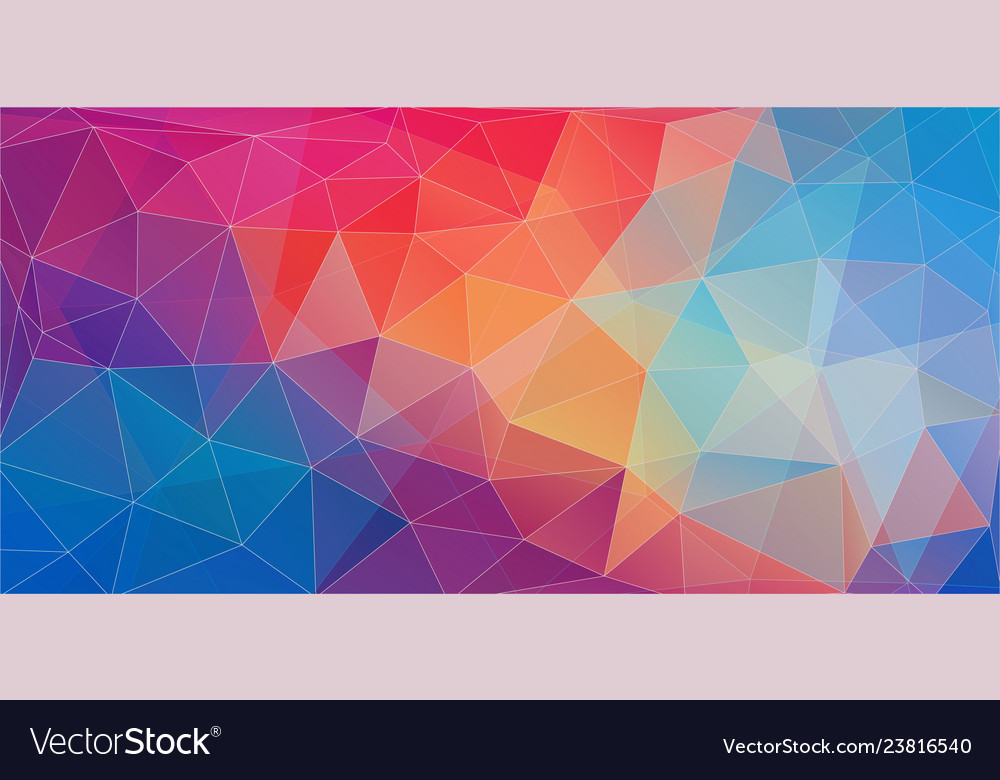 Flat triangle color geometric wallpaper for your Vector Image