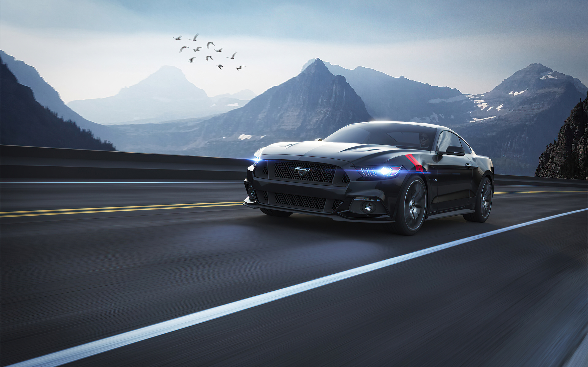 Black Ford Mustang 4k 1080p Resolution HD Wallpaper Image
