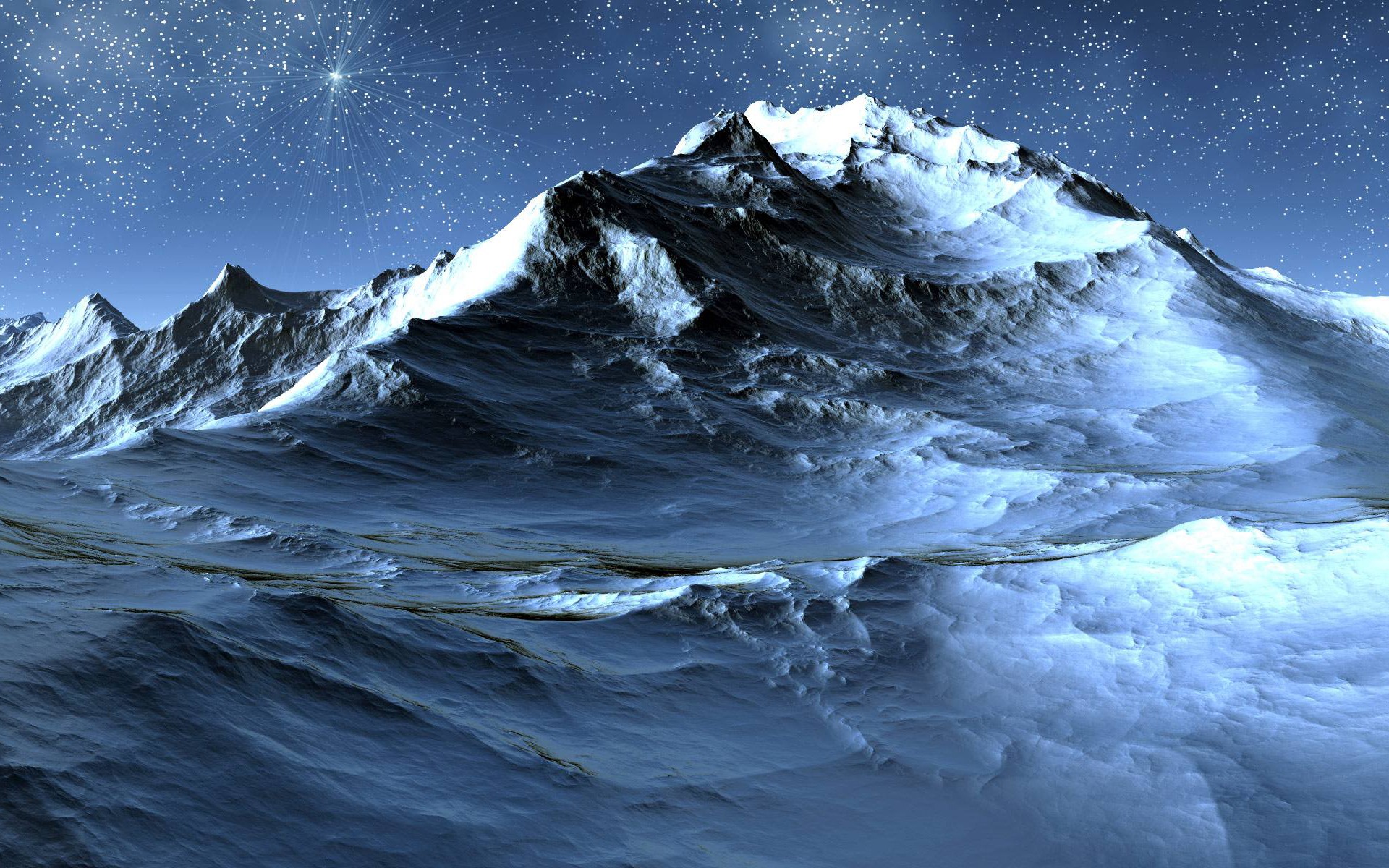 Icy Mountains Wallpaper Wide HD