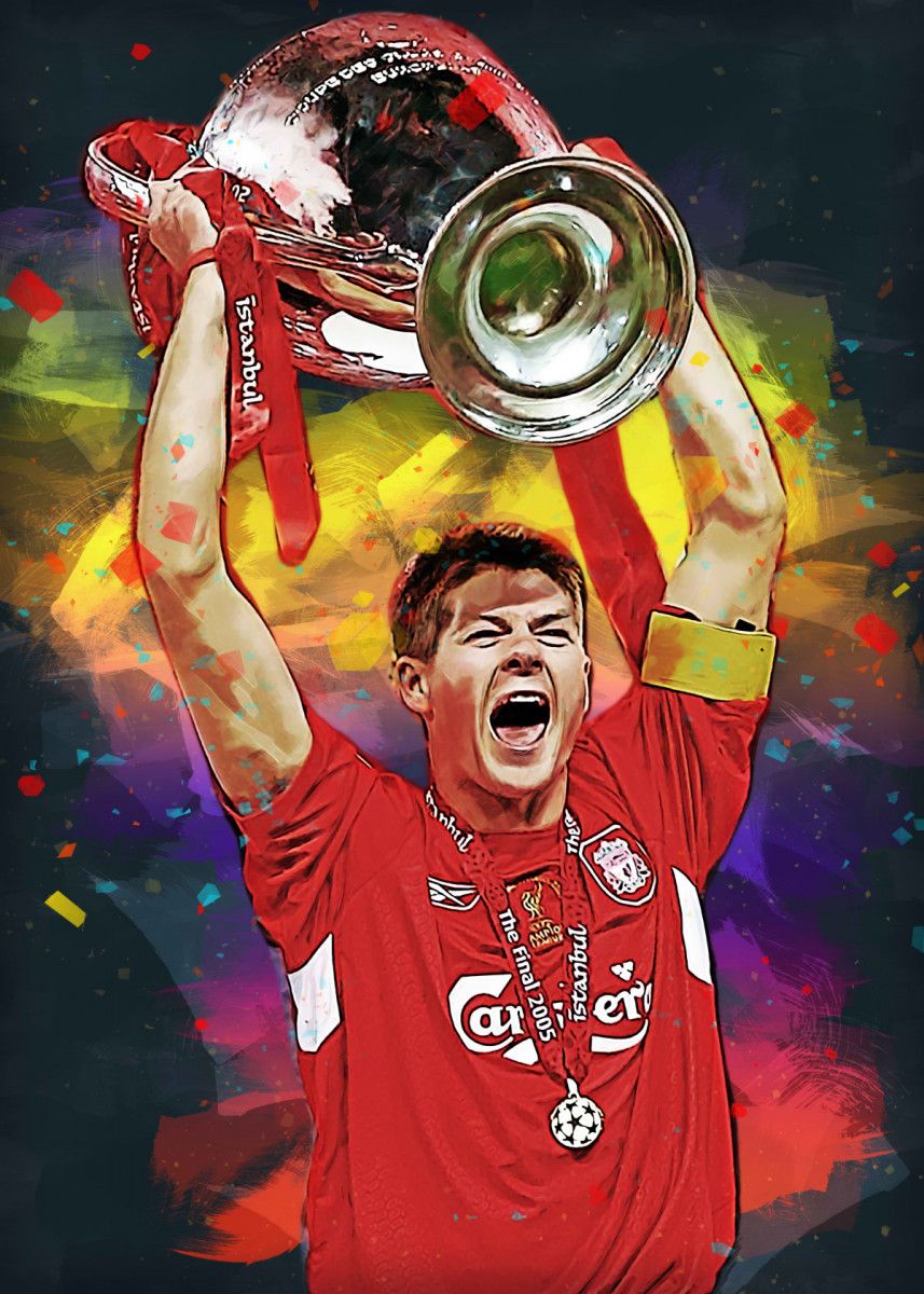 Steven Gerrard Liverpool Metal Poster Fasata Design Displate