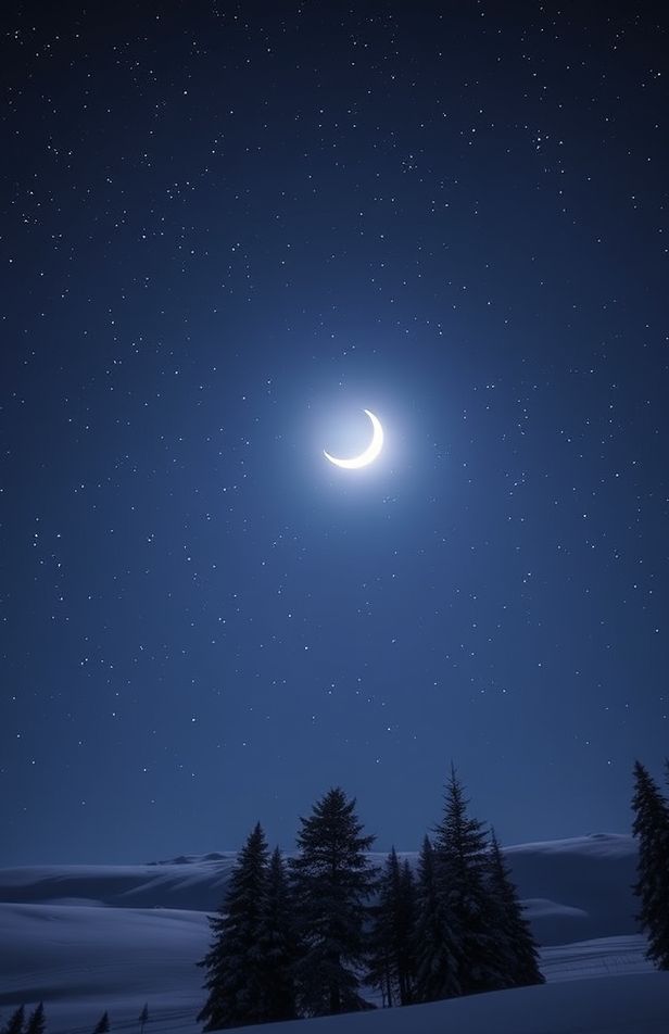 Winter Night Sky Wallpaper