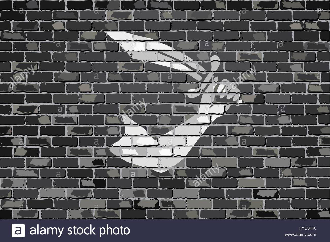 Pirate Flag On A Brick Wall Illustration Thomas Tew