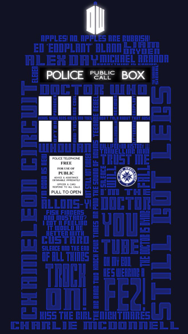 Blue Tardis Iphone Wallpaper