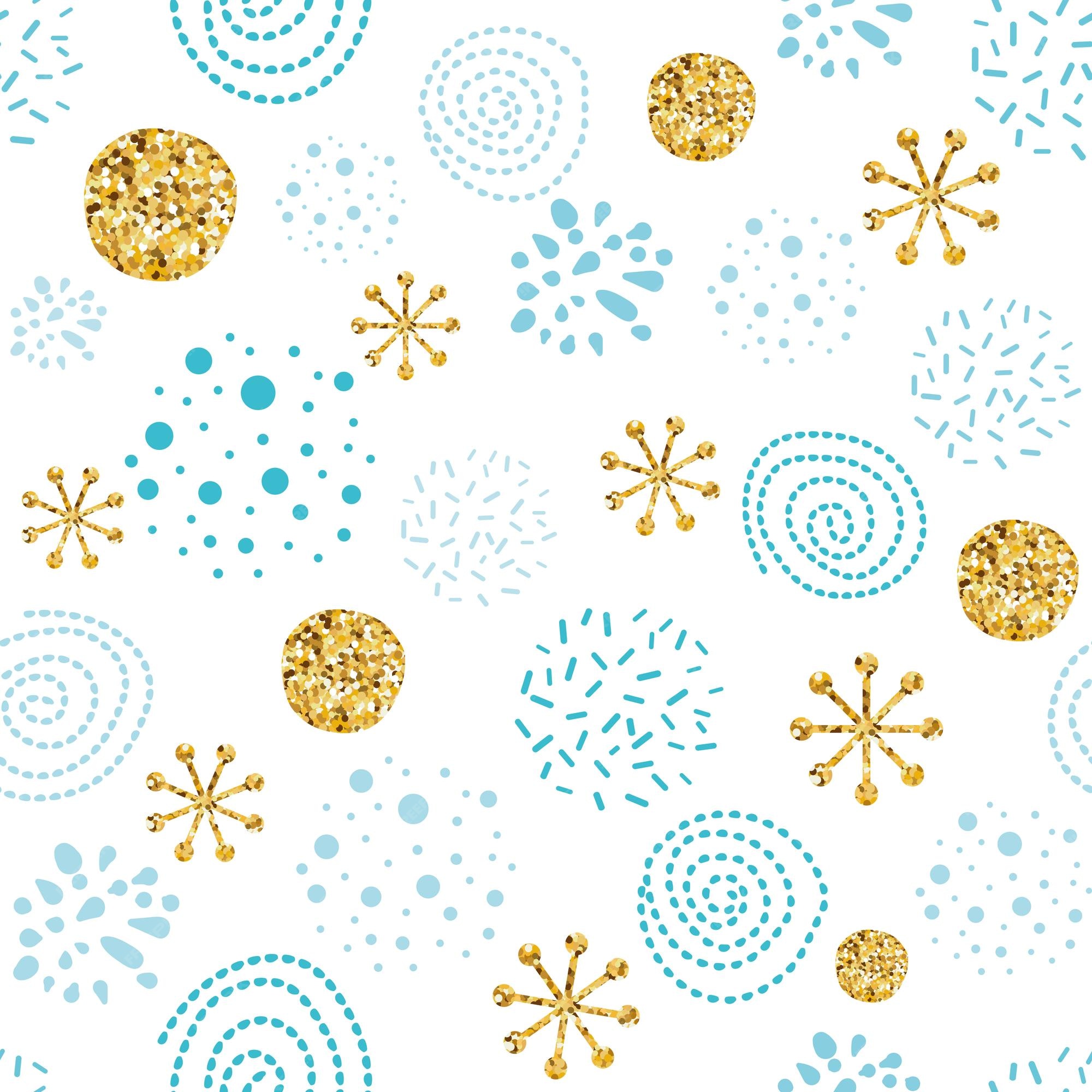 Premium Vector Chistmas seamless pattern with glitter golden