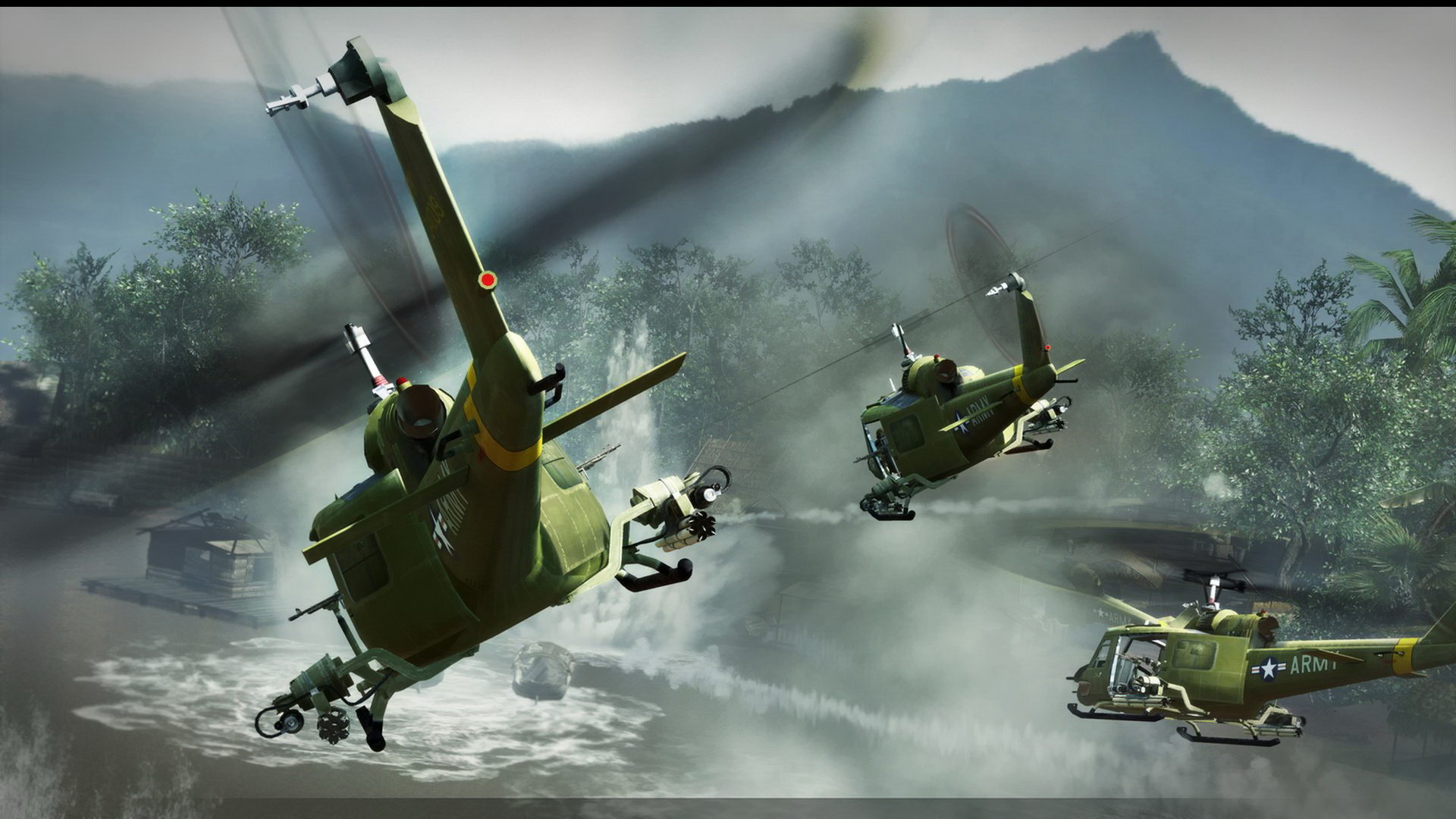 Huey Helicopters Attack Wallpaper