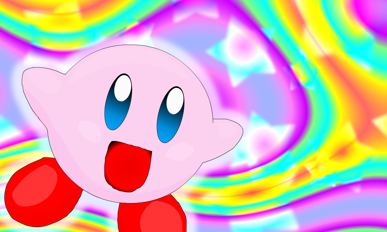 Nintendo S Pink Puffball Kirby Is Featured In This Colorful Rainbow