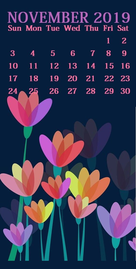 iPhone November Calendar Wallpaper In