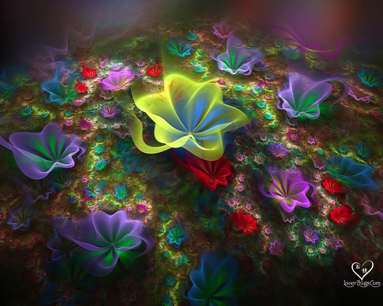 Amaging World 3D Flowers Wallpapers 1280x1024
