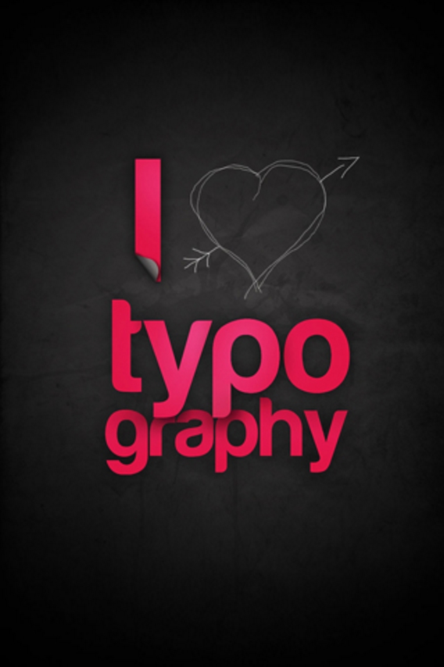 Love Typography iPhone Wallpaper HD
