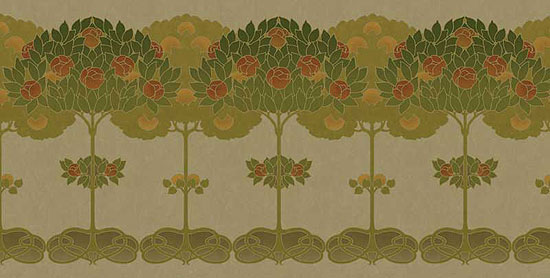 Arts and Crafts Style Wallpaper