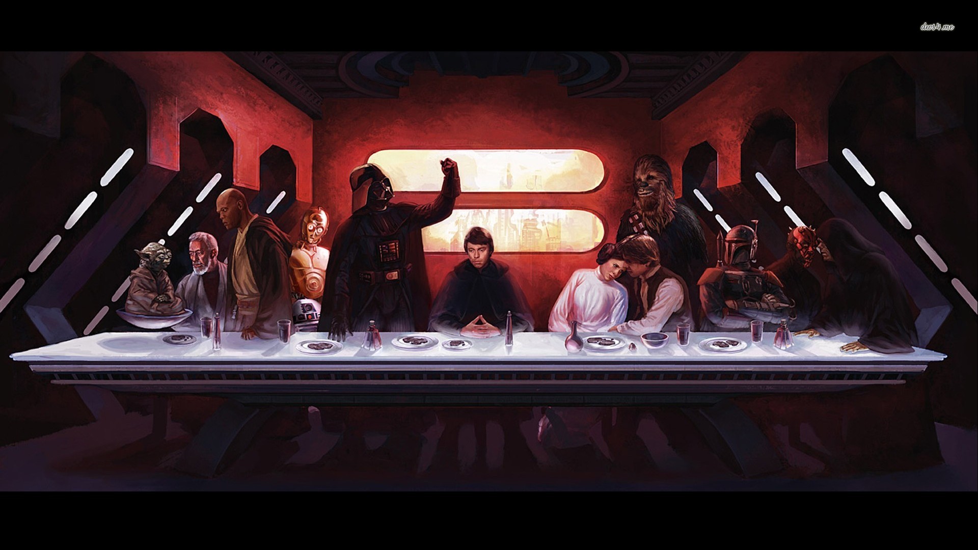 Star Wars Last Supper Wallpaper Artistic