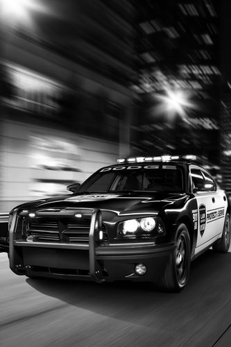 Free Dodge Charger 2009 Police screensaver for Amazon Kindle DX
