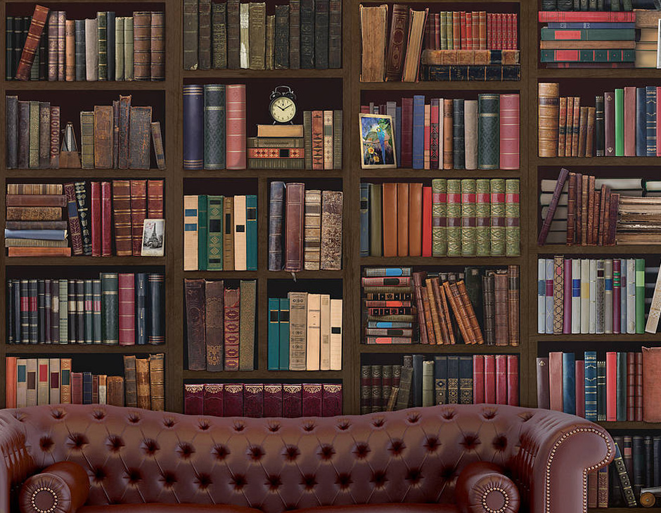 Gallery Of Bookshelf Wallpaper