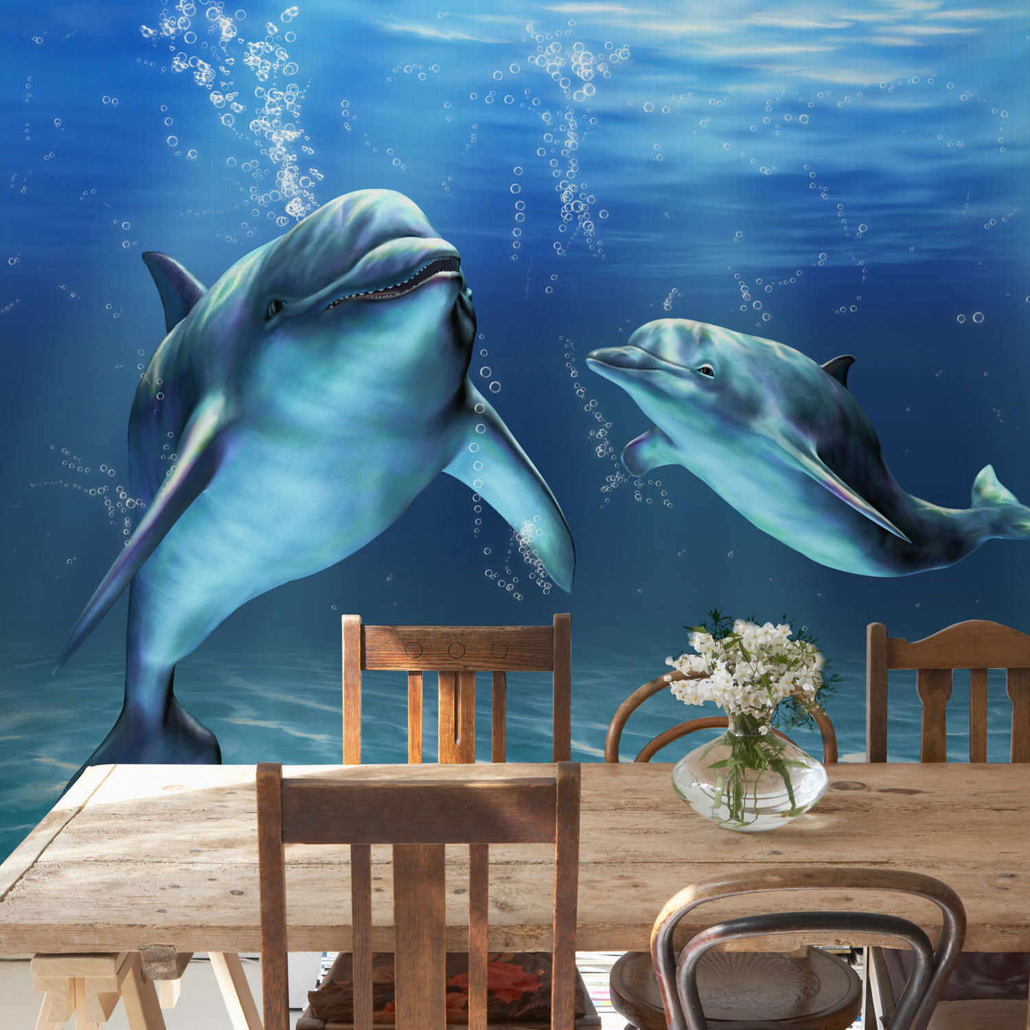 Popular Dolphin Wall Mural from China best selling Dolphin Wall Mural