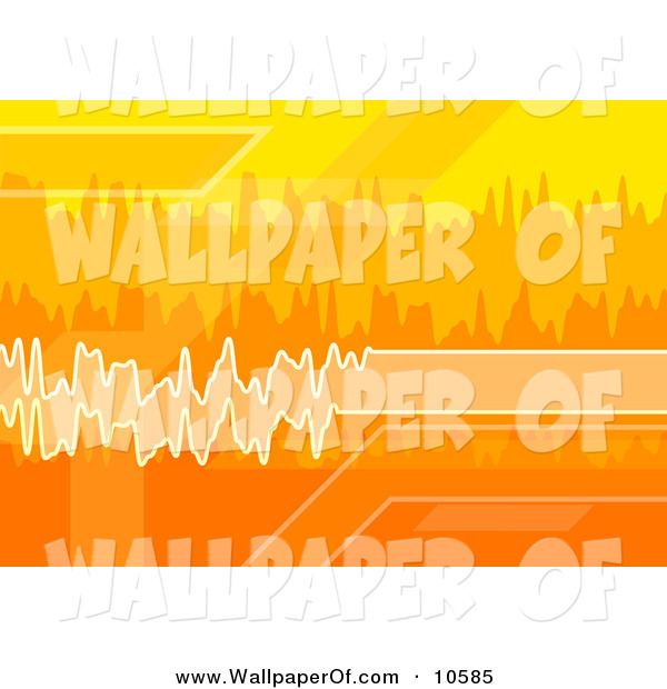 Wallpaper Of An Orange White And Yellow Sound Wave Desktop Puter