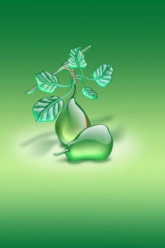 Aqua Pears Green iPhone HD Wallpaper