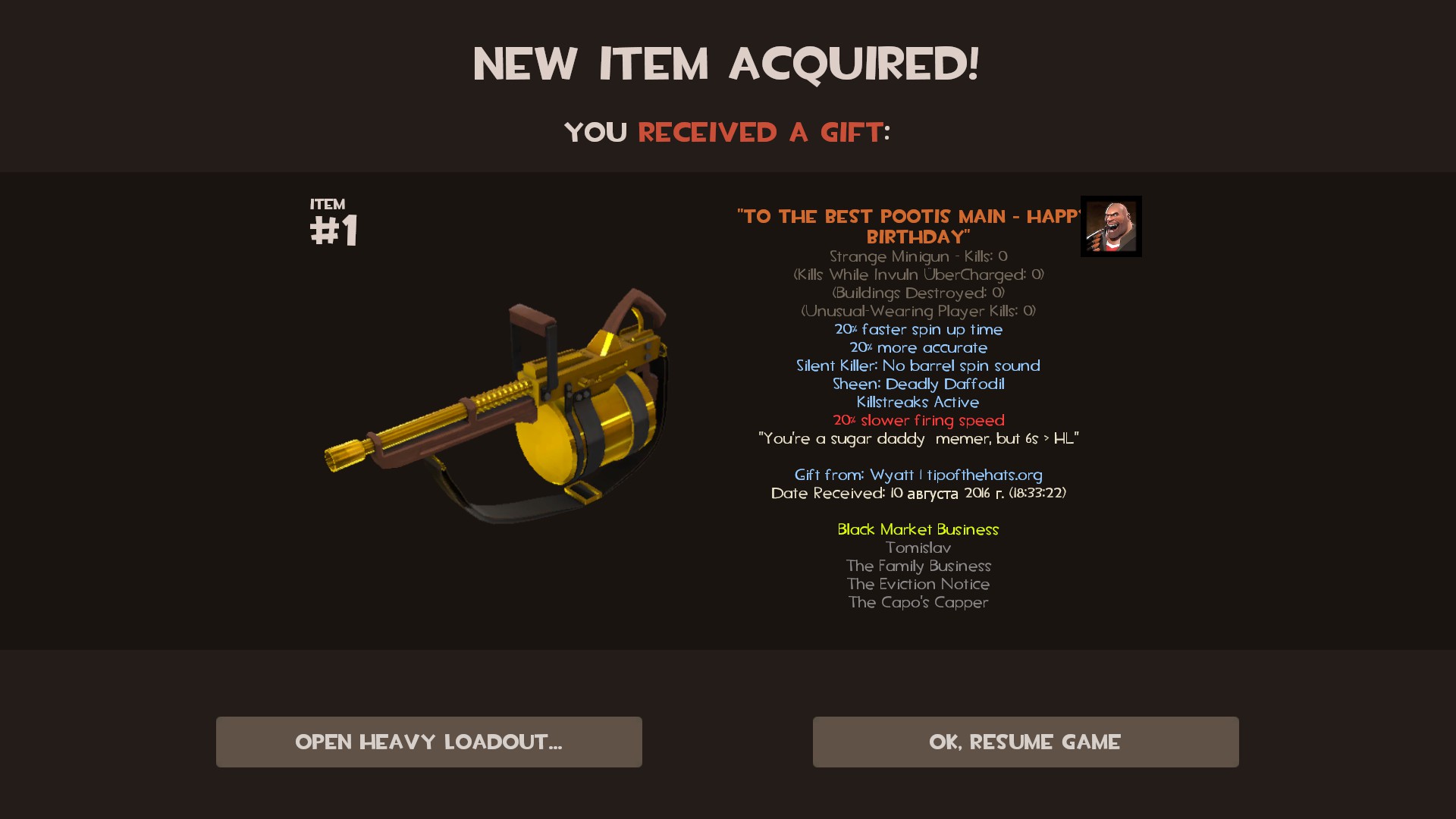 I Literally Asked U Hs Paradox For An Australium Tomislav And He