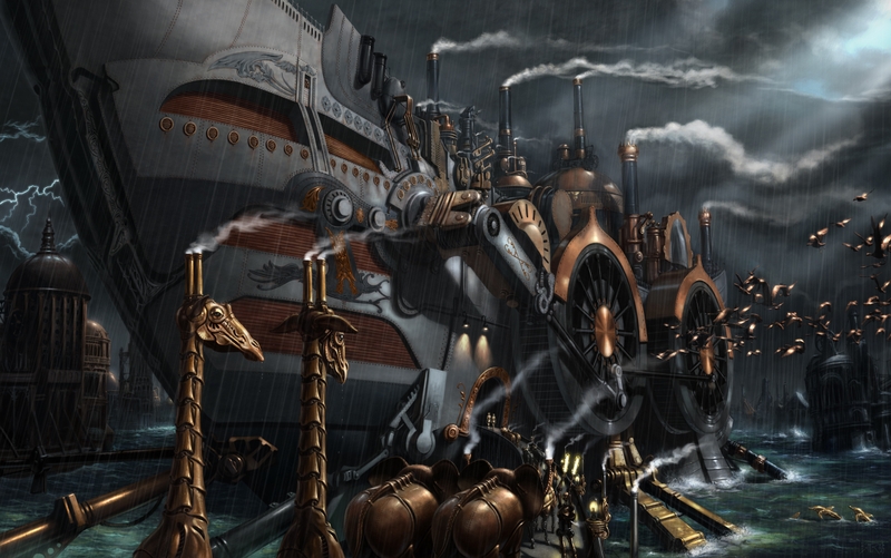 Steampunk Ships Vehicles Noahs Ark Wallpaper