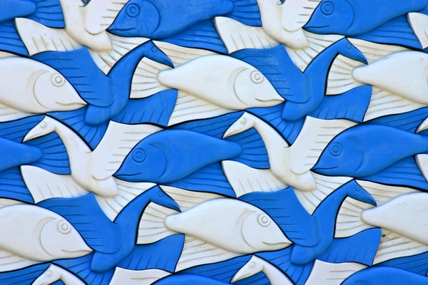 Mc Escher Fish Wallpaper Desktop