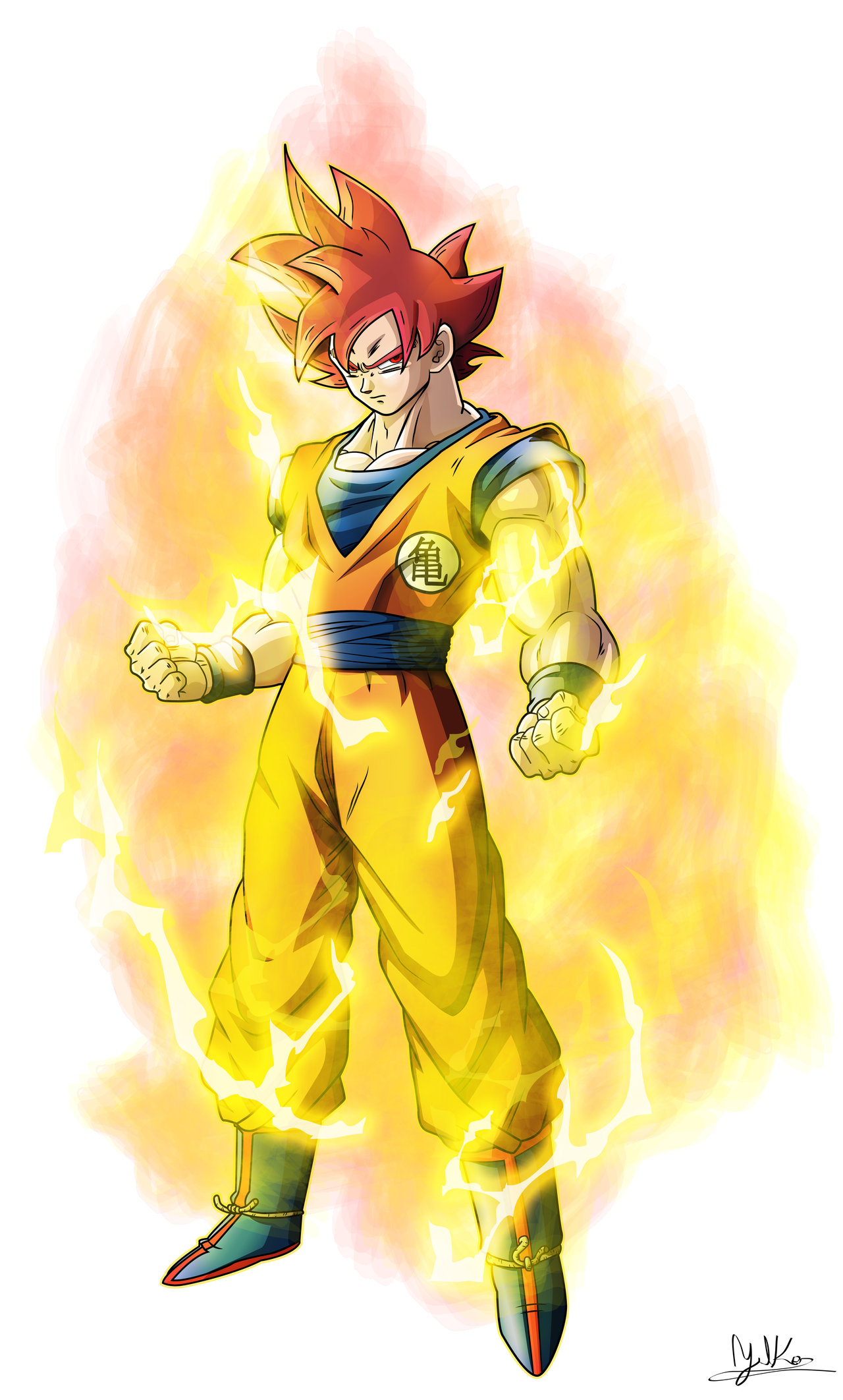 Real Goku Super Saiyan God By Xyelkiltrox
