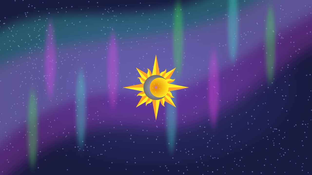 Wallpaper Vector The Sun Moon And Stars As A With