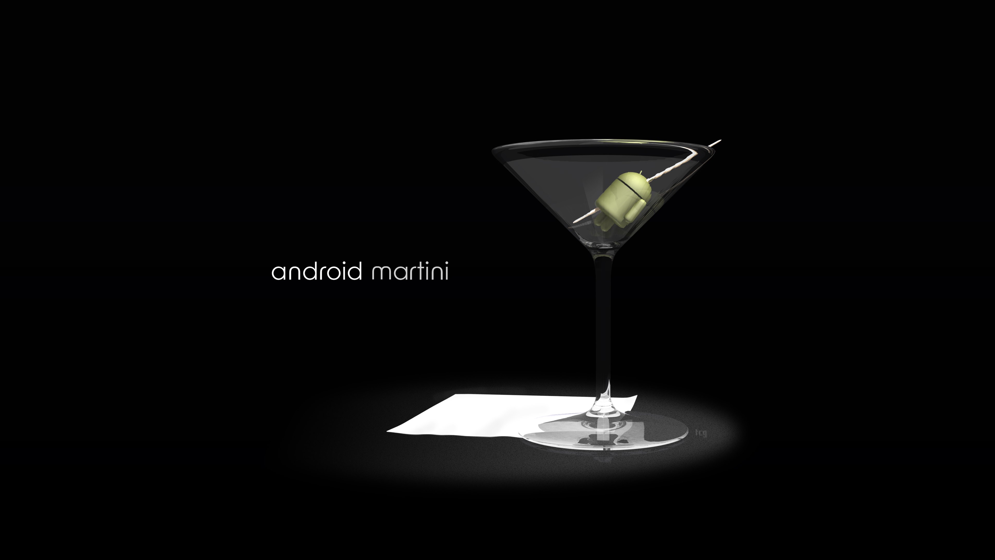 Hot Creative Art Android Martini Wallpaper