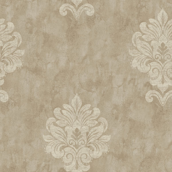 Metallic Gold Sophisticated Medallion Wallpaper Wall Sticker Outlet