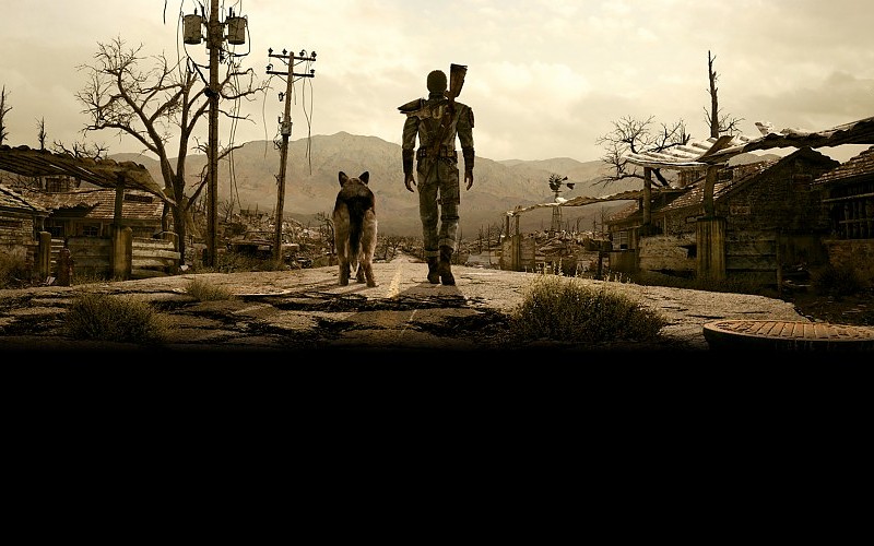 Wallpaper Fallout Man And Dog Desktop
