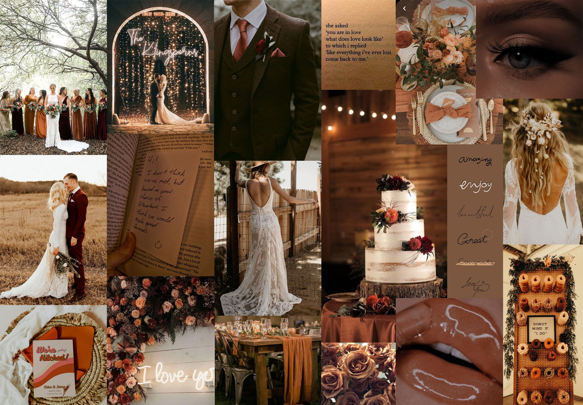 Brown Collage Wallpapers Shades of Brown 1   Fab Mood Wedding