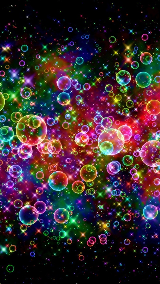Wallpaper Bubbles Colorful Bright