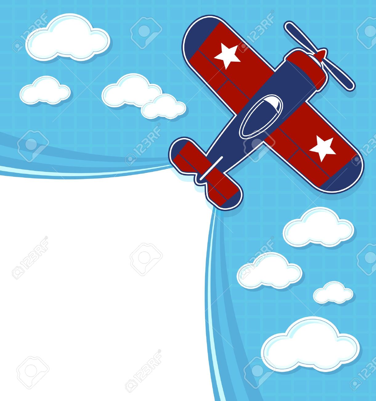 Free download Funny Airplane Cartoon With Blank Contrail For Copy Space ...