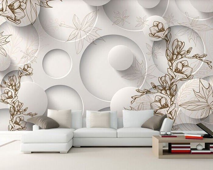 3d Wallpaper For Living Room Amazingly Realistic Idea