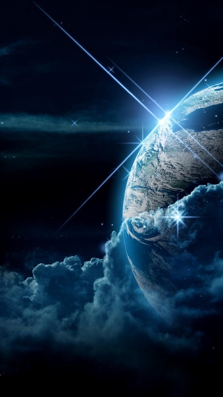 Android Wallpaper Earth And Space Moon Outer